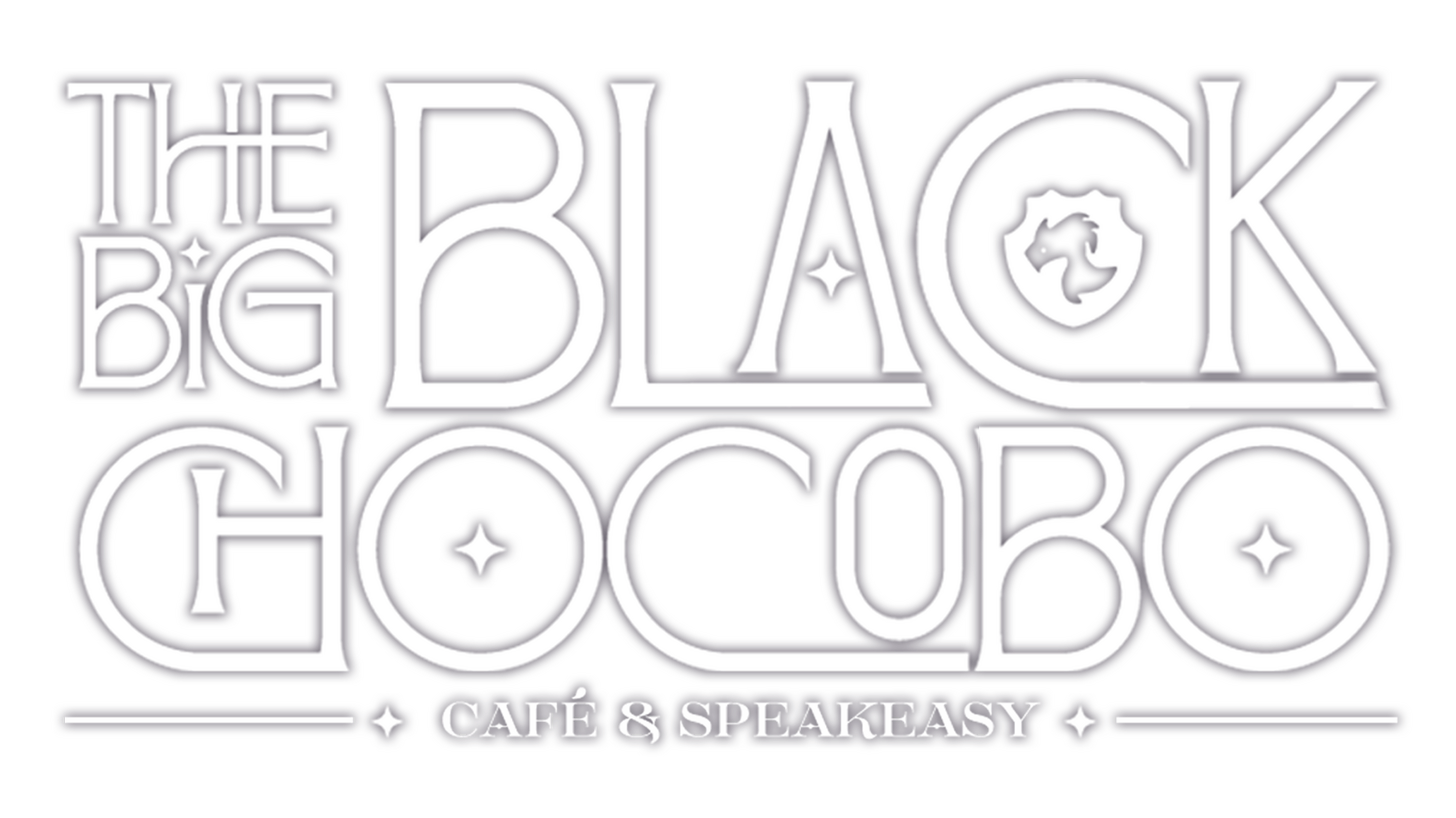 The Big Black Chocobo Cafe and Speakeasy Logo
