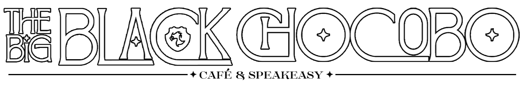 The Big Black Chocobo Cafe and Speakeasy Logo